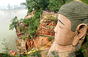 Leshan-monedas chinas de Buda gigante, Scenic, Feng Shui