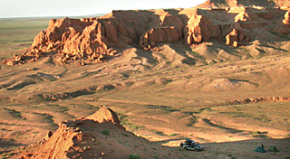 Flaming Cliffs in Mongolia Gobi Desert  by Ron Gluckman